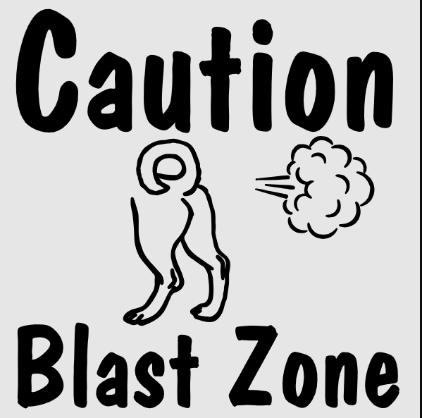 Caution Blast Zone Dog Funny