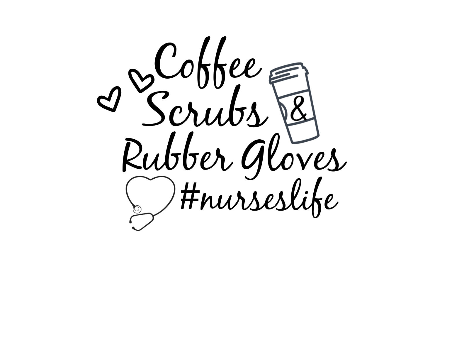 Coffee Scrubs & Rubber Gloves. #nurseslife