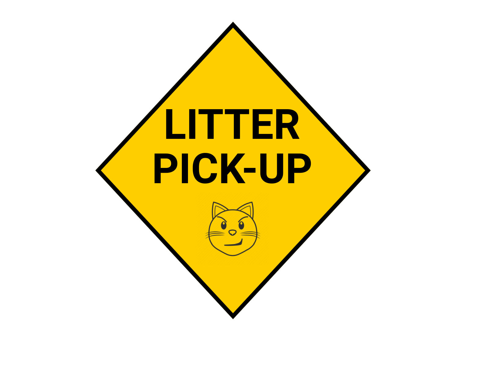 Litter Pick-Up Funny Cat Decal