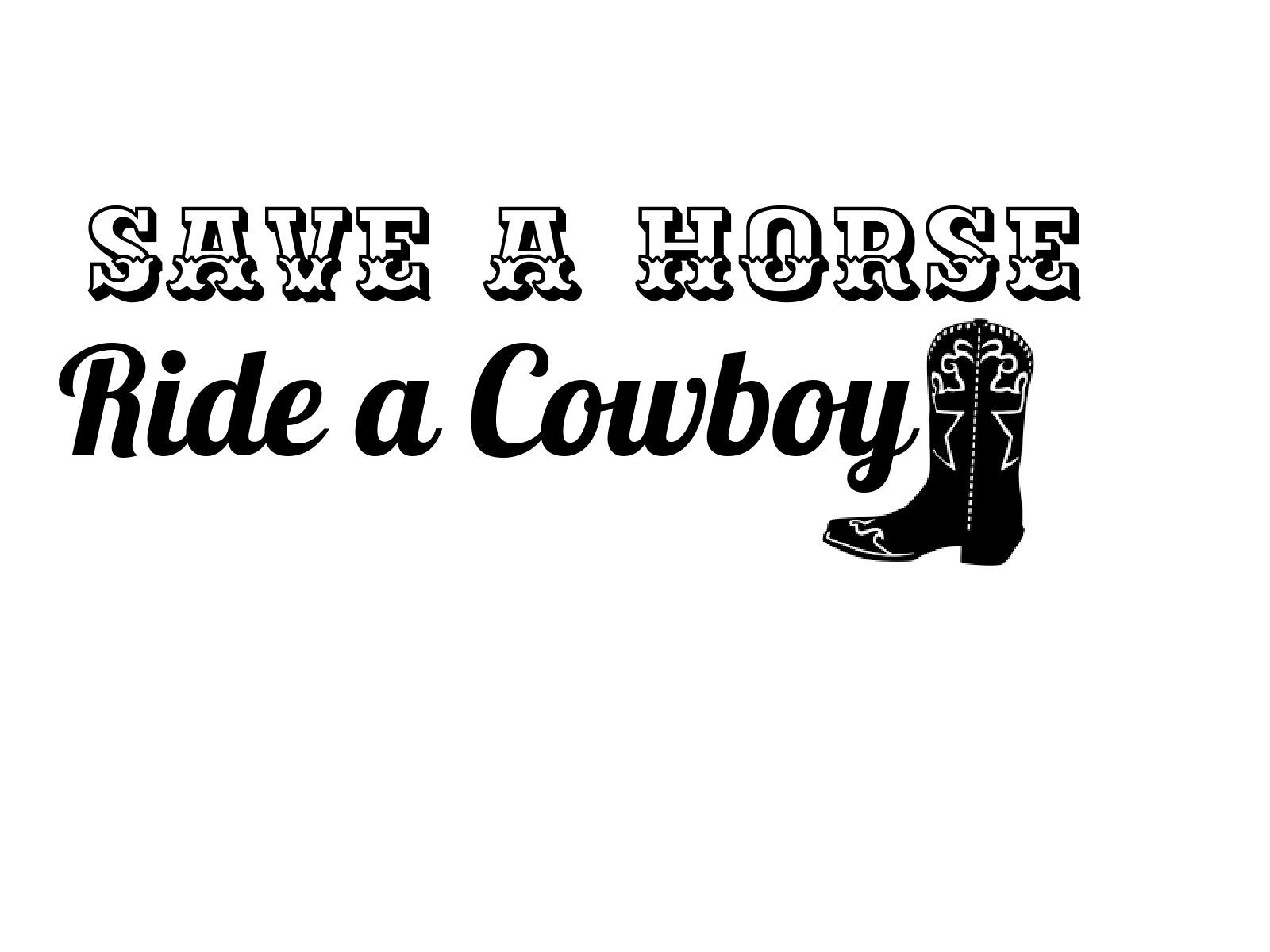 Save A Horse Ride A Cowboy